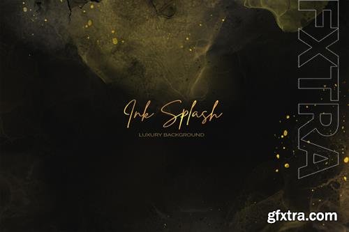 PSD elegant dark & gold ink background