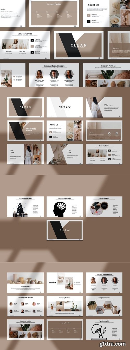 Clean Presentation PowerPoint Template UXGBHV5