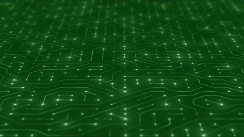 Videohive - green circuit board motion background - 42593191 - 42593191