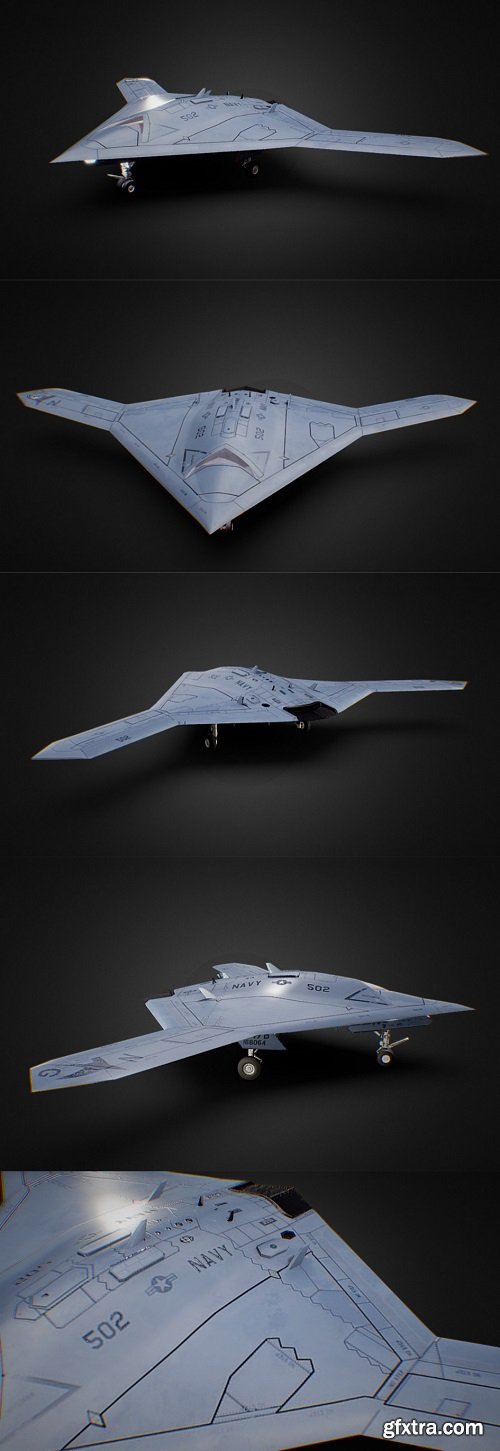 Northrop Grumman X-47B Drone 3d model