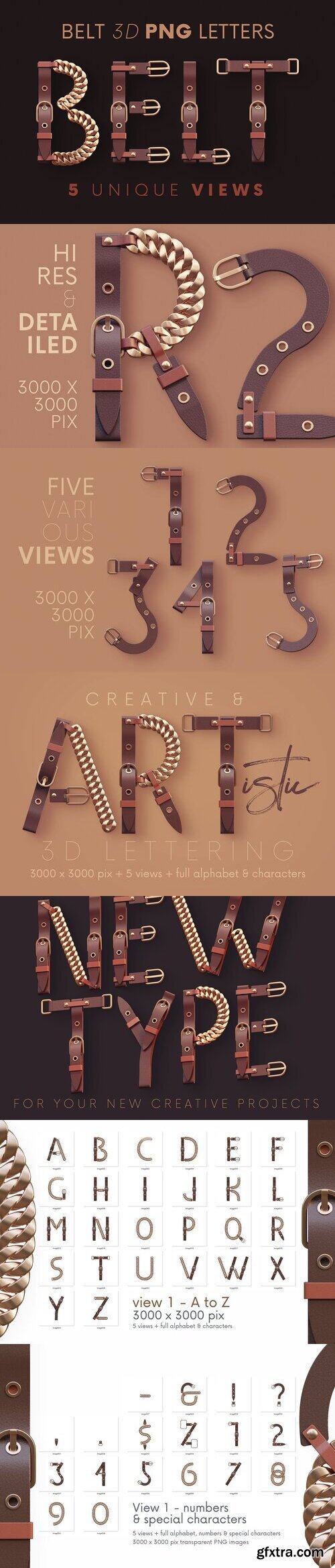 CreativeMarket - Belt - 3D Lettering 10996344