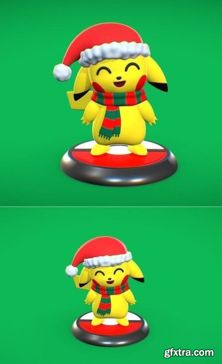 Pikachu claus – 3D Print