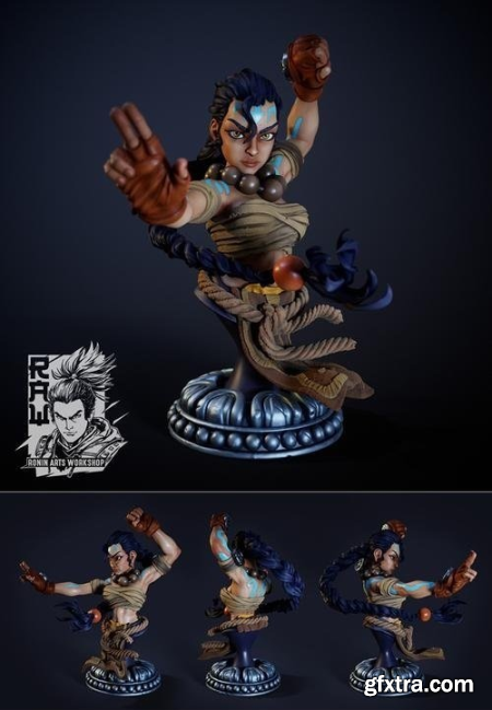 Ronin Arts - Karoku The Monk - Warrior Bust – 3D Print