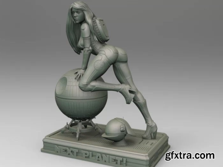 Star Wars — Death Star operator — pin up girl – 3D Print Model