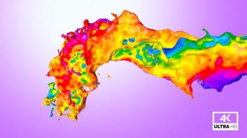 Videohive - Twisted Multicolor Paint Splash V6 - 42678695 - 42678695