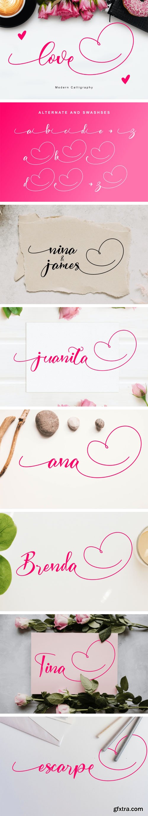 Love - Romantic Calligraphy Typeface