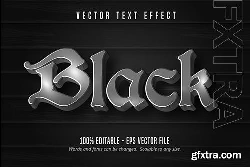 Black - Editable Text Effect, Font Style