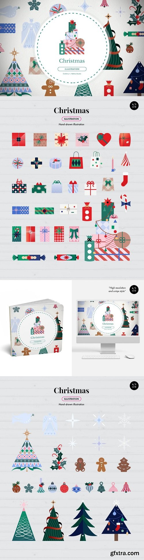 Christmas Illustration Pack 5X88B59