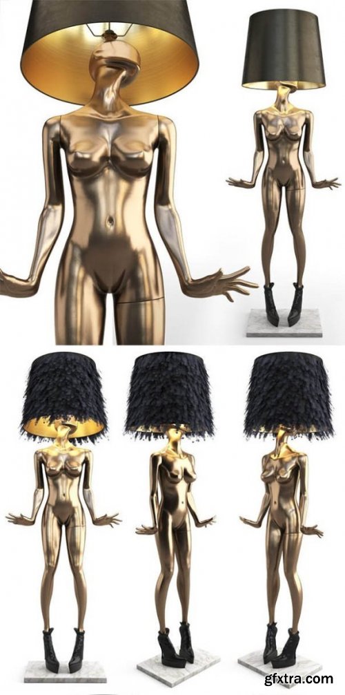 Mannequin Floor Lamp Frederika 3D Model