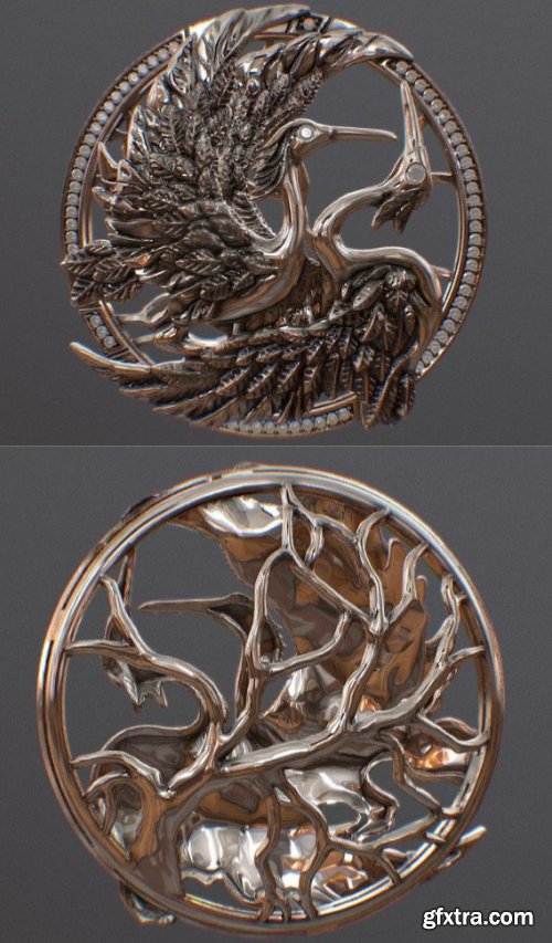 Pendant birds 3D Model