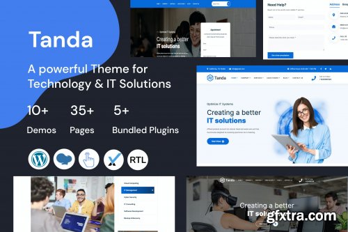 Tanda - Technology and IT Solutions WordPress Theme v1.8 Nulled