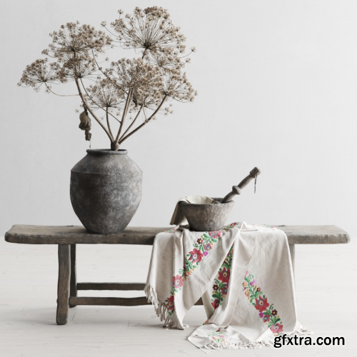 Decorative Set In A Rustic Style - Interior Accessories