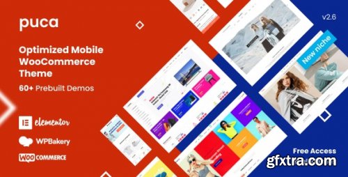 Themeforest - Puca - Best Optimized Mobile WooCommerce Theme v2.6.3 - Nulled