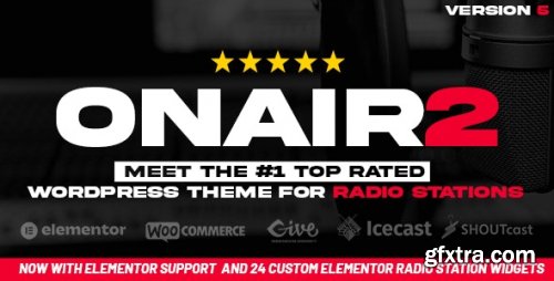 Themeforest - Onair2: Radio Station WordPress Theme With Non-Stop Music Player 5.1.0 - 19340714 - Nulled