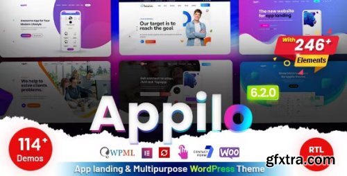 Themeforest - Appilo - App Landing Page WordPress Theme v6.2.0 - 22358661 Nulled