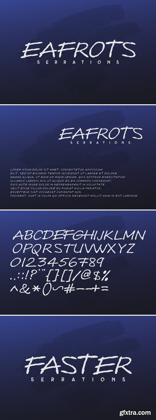 Eafrots Serrations - Brush Font