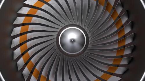 Videohive - Aircraft turbine. Jet engine. - 42659661 - 42659661