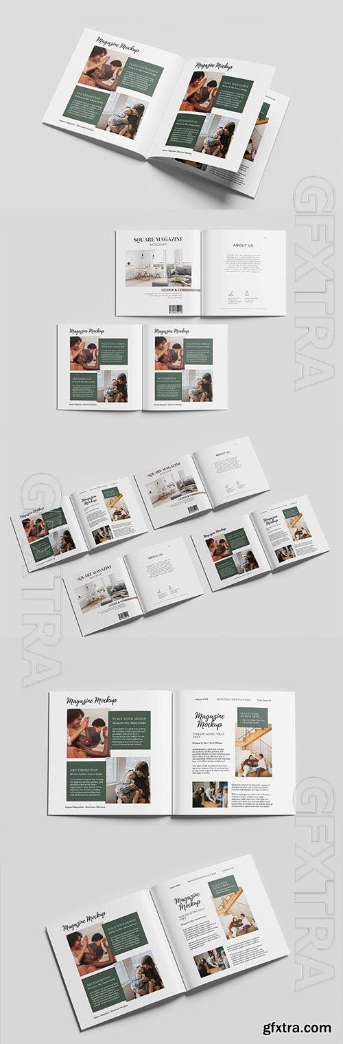PSD square brochure catalog mockup
