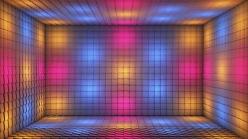 Videohive - Broadcast Pulsating Hi-Tech Blinking Illuminated Cubes Room Stage 07 - 42659735 - 42659735