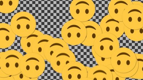 Videohive - Emojii Usidedown Face Transition | UHD | 60fps - 42687445 - 42687445