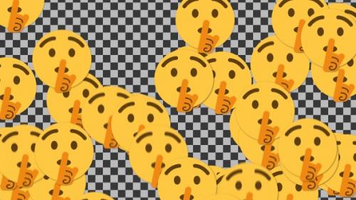 Videohive - Emojii Shushing Face Transition | UHD | 60fps - 42701929 - 42701929