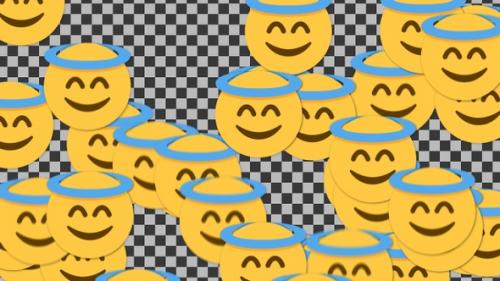 Videohive - Emojii Smiling Face With Halo Transition | UHD | 60fps - 42702674 - 42702674