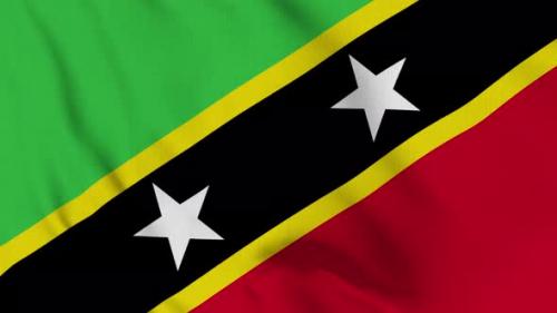 Videohive - Saint Kitts And Nevis Flag Waving Slowly Looped - 42705848 - 42705848