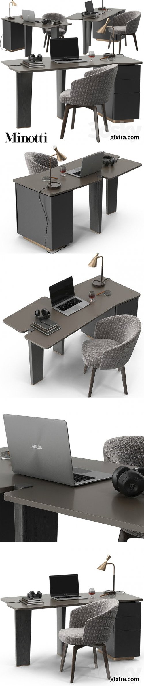 Minotti Jacob desk set