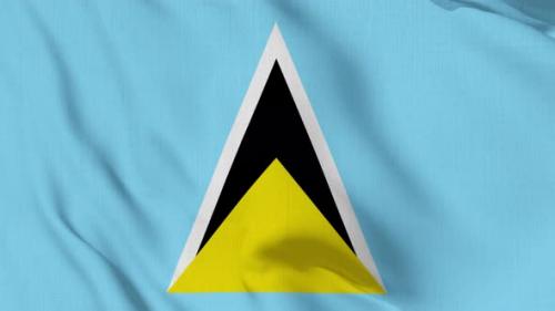 Videohive - Saint Lucia Flag Waving Slowly Looped - 42705850 - 42705850