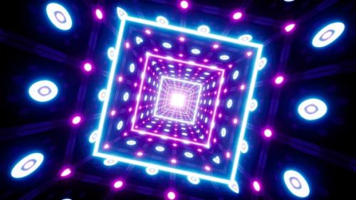 Videohive - Glowing Multiple Neon Led Square Tunnel Vj Loop - 42712789 - 42712789