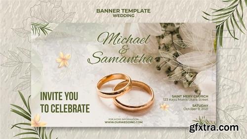 PSD elegant wedding banner template