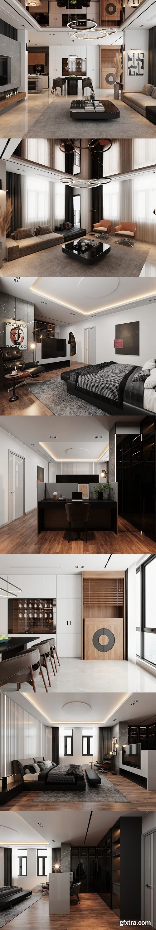 Apartment Interior By NV Khiem