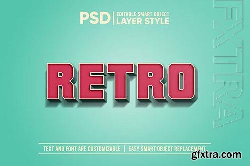 Retro text effect Psd
