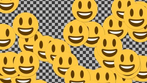 Videohive - Emojii Grinning Face With Big Eyes Transition | UHD | 60fps - 42701928 - 42701928