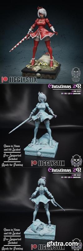 Nier Automata 2B - Christmas Edition – 3D Print