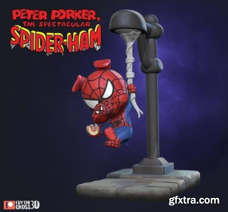 SpiderHam Chibi from Spiderman – 3D Print