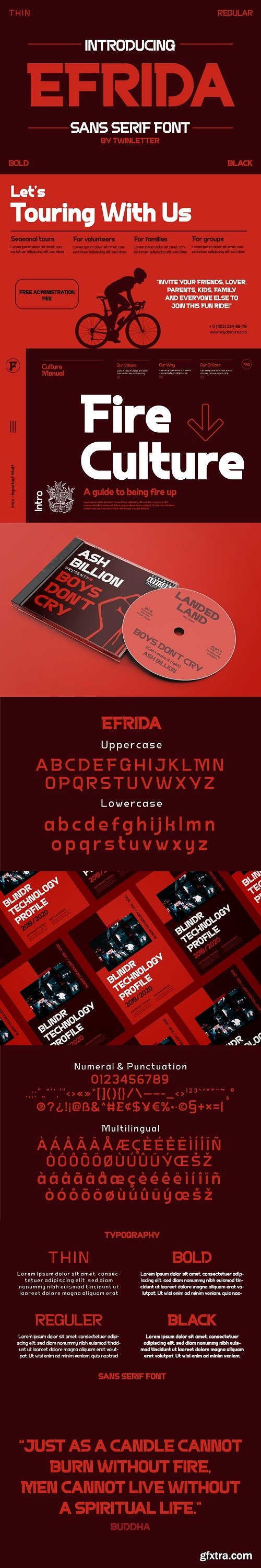 Efrida - Sans Serif Font Family