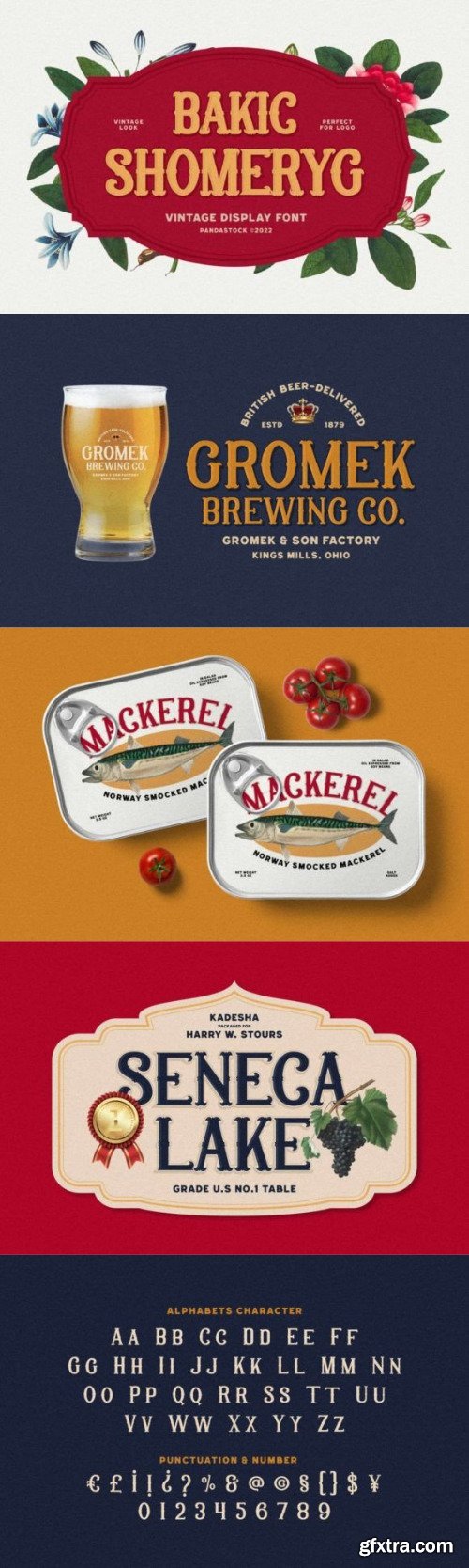 Bakic Shomeryg - Vintage Typography