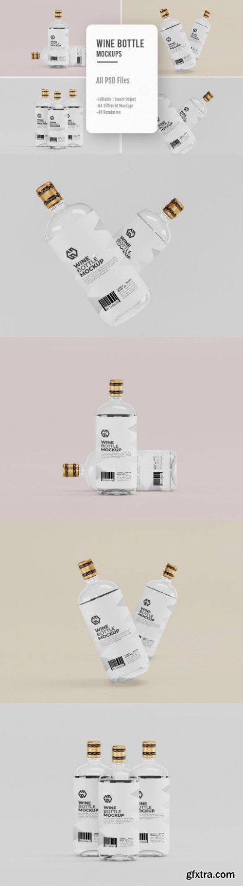 04 PSD Wine Bottle Mockups