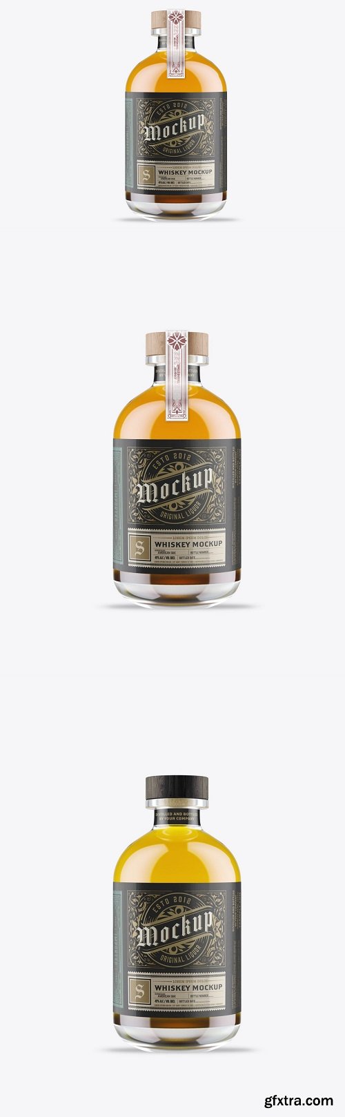 Whiskey Glass Bottle Mockup