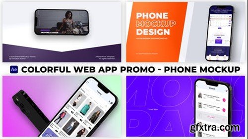 Videohive Colorful Web App Promo - Phone Mockup 42711518