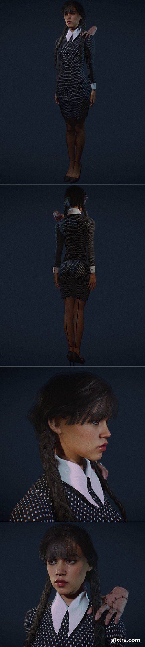 Wednesday Addams 3D Model