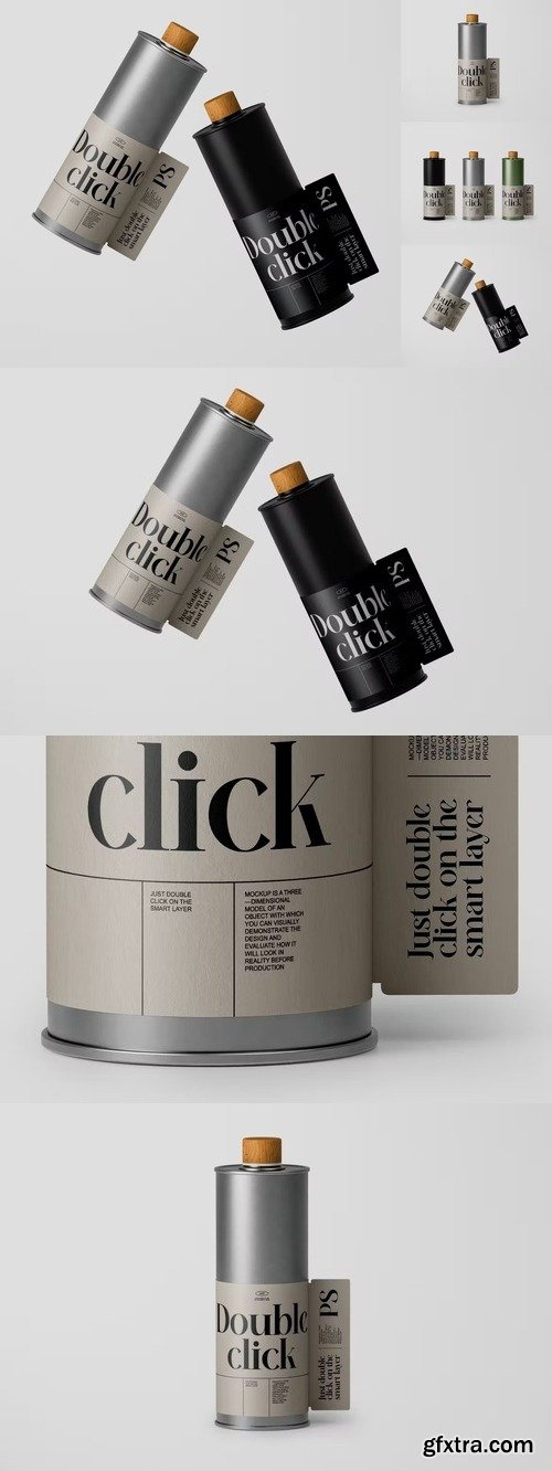 Metal Bottle Mockup