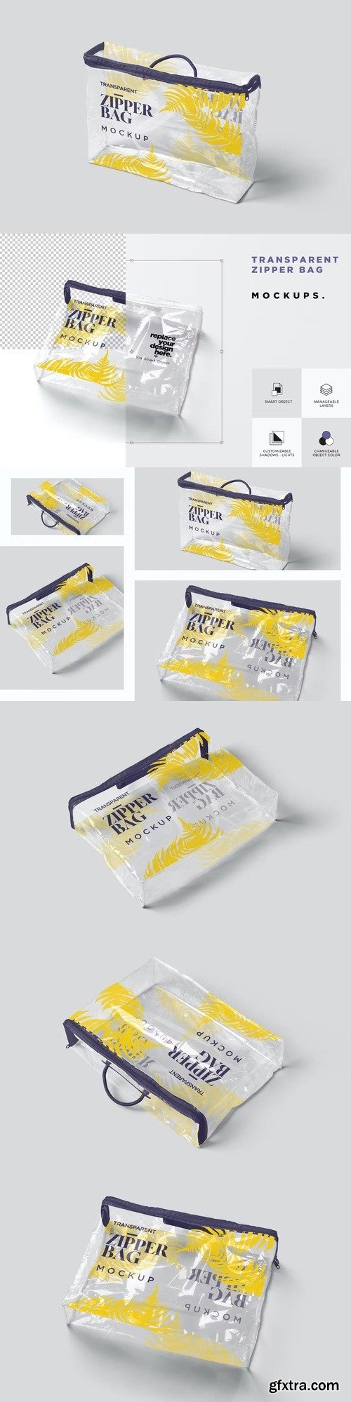 Clear Zipper Bag Mockups