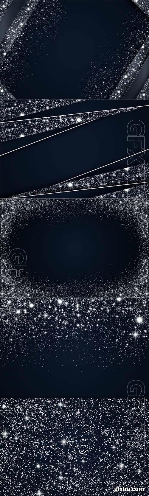 Shimmer vector realistic black background