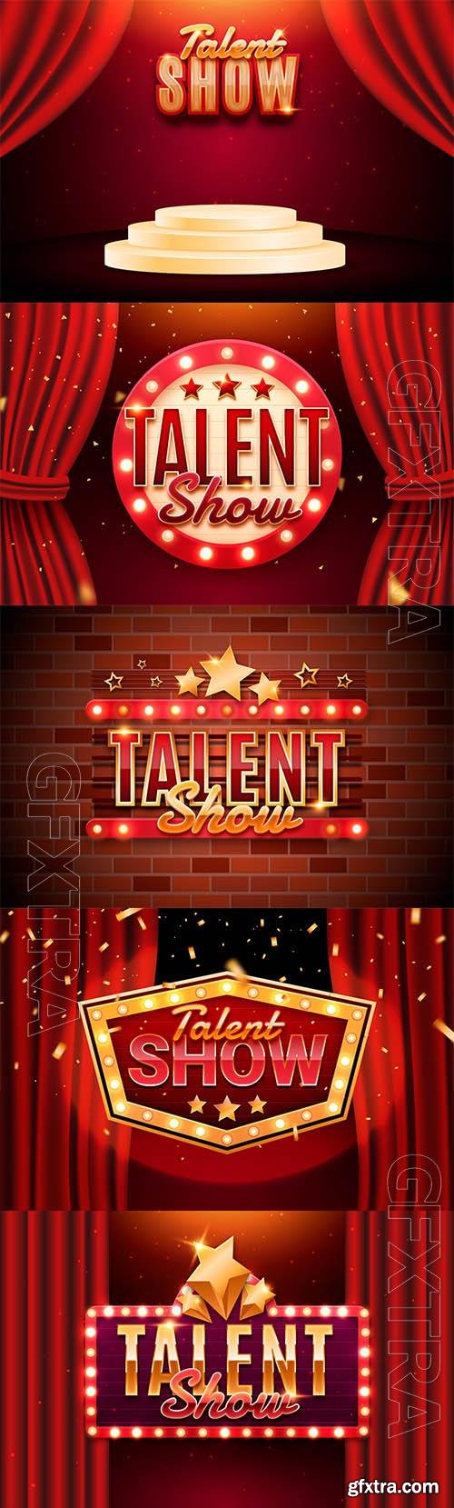 Vector realistic talent show background