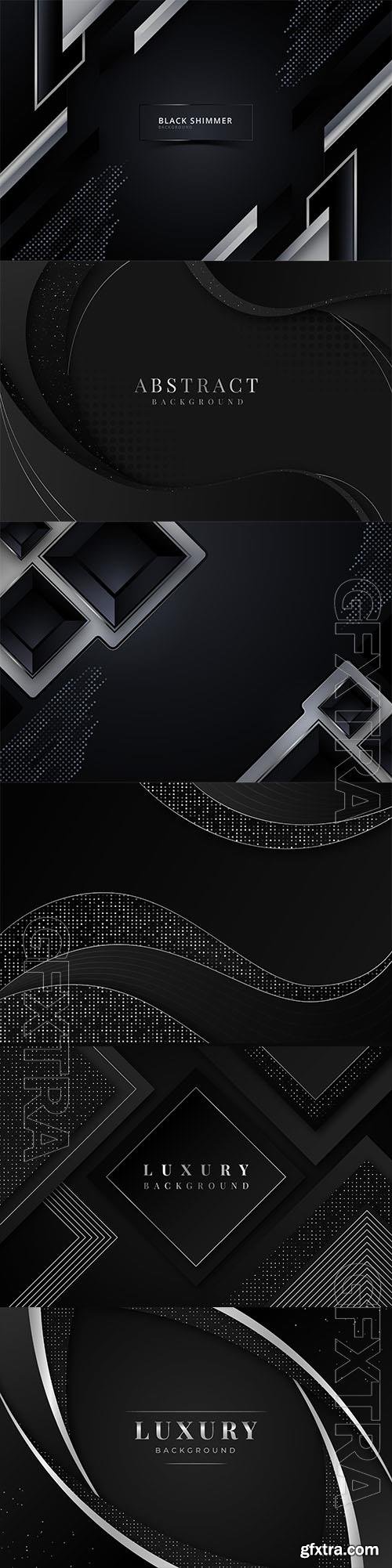 Black abstrack realistic shimmer background