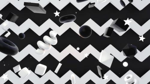 Videohive - Black And White Geometric Shapes - 42708628 - 42708628