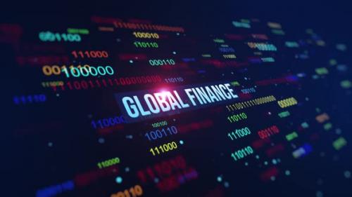 Videohive - Global Finance Digital Binary Code Background - 42708784 - 42708784