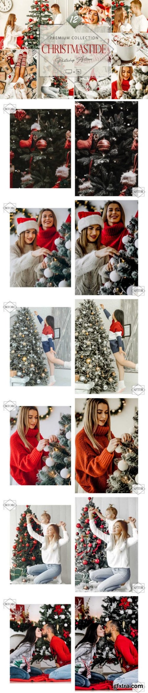 12 Photoshop Actions, Christmastide Ps